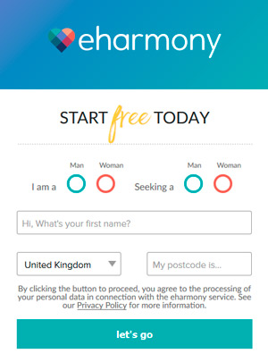 eharmony sign up